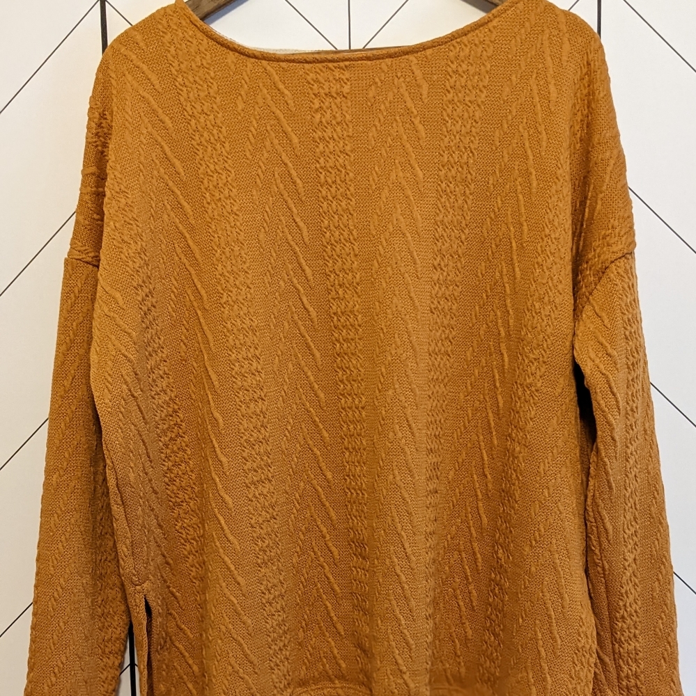 Adorable Rust Colored Long Sleeve Top